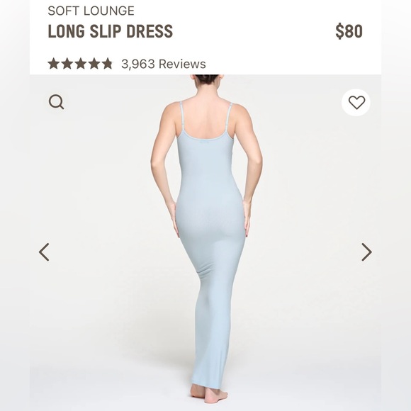NWT Skims Soft Lounge Long Slip Dress in Celeste Size L - Picture 4 of 6